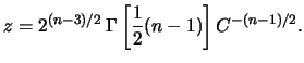 $\displaystyle \int_0^\infty \! z^{-n}
\exp{\left[-\frac{C}{2\,z^2}\right]}
\,$