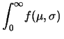 $\displaystyle f(\mu\,\vert\,\mathbf{x})$