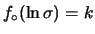 $ P(\overline{x}-0.61\,s\le\mu
\le\overline{x}+0.61\,s\,\vert\,f_\circ(\ln \sigma)=k)=90\%$