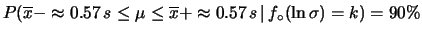 $ f_\circ(\ln \sigma)=k$