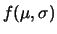 $ P(\overline{x}-\approx 0.57\,s\le\mu
\le\overline{x}+\approx 0.57\,s\,\vert\,f_\circ(\ln \sigma)=k)=90\%$