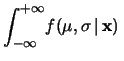 $\displaystyle f(\sigma\,\vert\,\mathbf{x})$