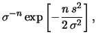 $ f_\circ(\sigma)\propto 1/\sigma$