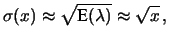 $\displaystyle \sigma(\lambda)$