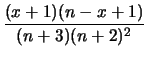 $\displaystyle \frac{x+1}{n+2}$