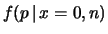 $\displaystyle (1-p)^n ,$