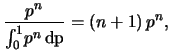 $\displaystyle f(p\,\vert\,x=n)$