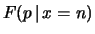 $\displaystyle \frac{p^n}{\int_0^1 \! p^n\,\rm {d}p} =
(n+1)\, p^n,$