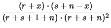 $\displaystyle \frac{r+x}{r+s+n}$