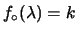 $ f_\circ(\lambda)$