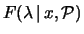 $\displaystyle \frac{\lambda^x\, e^{-\lambda}}{x!}$