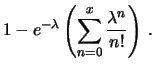 $\displaystyle F(\lambda\,\vert\,x,{\cal P})$