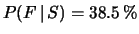 $ P(F) = 44.9\,\%$