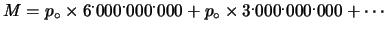 $ p_\circ = 3.33\times 10^{-8}$