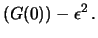 $\displaystyle (G(\epsilon)) =
-p\left[1-(p+\epsilon)\right]^2 - (1-p)\left[p+e\right]^2
=$