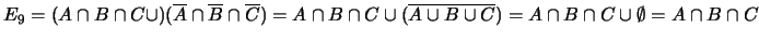 $ E_8 = A\cap \overline{B}$