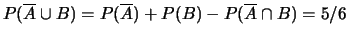 $ P(\overline{B}\vert A) = 1/2$