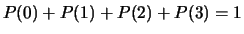 $ P(3) = P(RRR) = 3/7\times 2/6 \times 1/5 = 6/210 = 0.029$