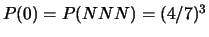 $ P(0) + P(1) + P(2) + P(3) = 1$