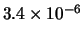 $ (1/3)^{13}=6.3\times 10^{-7}$