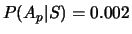 $ P(\overline{A}_p\vert I) = 0.001$