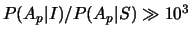 $ P_\circ(I)/P_\circ(S) = 8\times 10^{-4}$