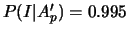 $ P(A_p^\prime\vert S) = 4\times 10^{-6}$