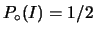 $ P_\circ(I)/P_\circ(S)$