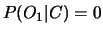 $ P(O_1\vert B) = 1/2 $