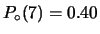 $ P_\circ(8)=0.20$