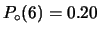 $ P_\circ(7)=0.40$