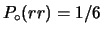 $ P_\circ(Rr)=1/2$