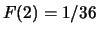 $ f(12) = 1/36$
