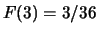 $ F(2) = 1/36$