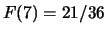 $ F(6) = 15/36$