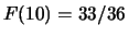 $ F(9) = 30/36$