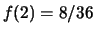 $ f(1) = 10/36$