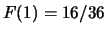 $ F(0) = 6/36$