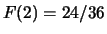 $ F(1) =16/36$