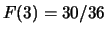$ F(2) =24/36$