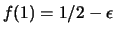 $ f(1-\delta)=\epsilon$