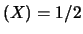 $ f(1)=1/2-\epsilon$