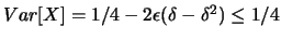 $ (X)=1/2$