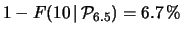 $ 1-F(2\,\vert\,{\cal P}_{4}) = 76.2\,\%$