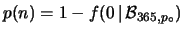 $ p_\circ=1-F(1\,\vert\,{\cal P}_{\lambda_1})$