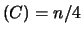 $ (C) = n/2$