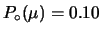 $ P_\circ(\mu) = 0.10$