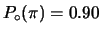 $ P_\circ(\pi) = 0.90$