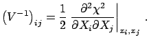 $\displaystyle (x_i,x_j) =\frac{1}{n\,(n-1)}\sum_{k=1}^{n}(X_{ik}-\overline{X}_i)(X_{jk}-\overline{X}_j)\ .$