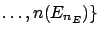 $ \underline{n}(E) \equiv \{n(E_1), n(E_2),$